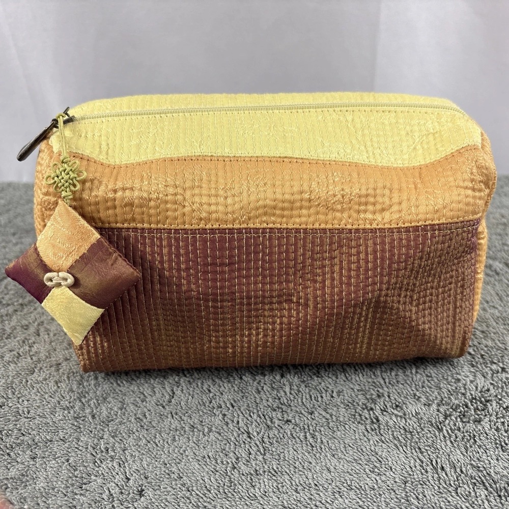 Travel Cosmetic Bag Pillow Key Pull Nature Earthy Harvest Sunset Boho Minimalist